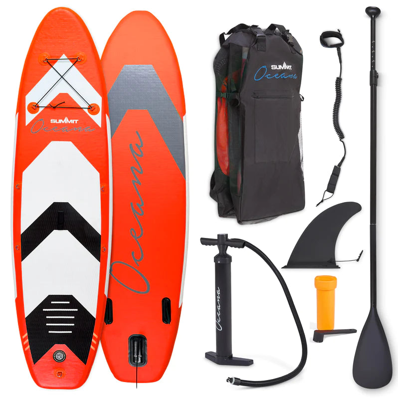 Summit Oceana 10ft Paddleboard SUP Red Kit