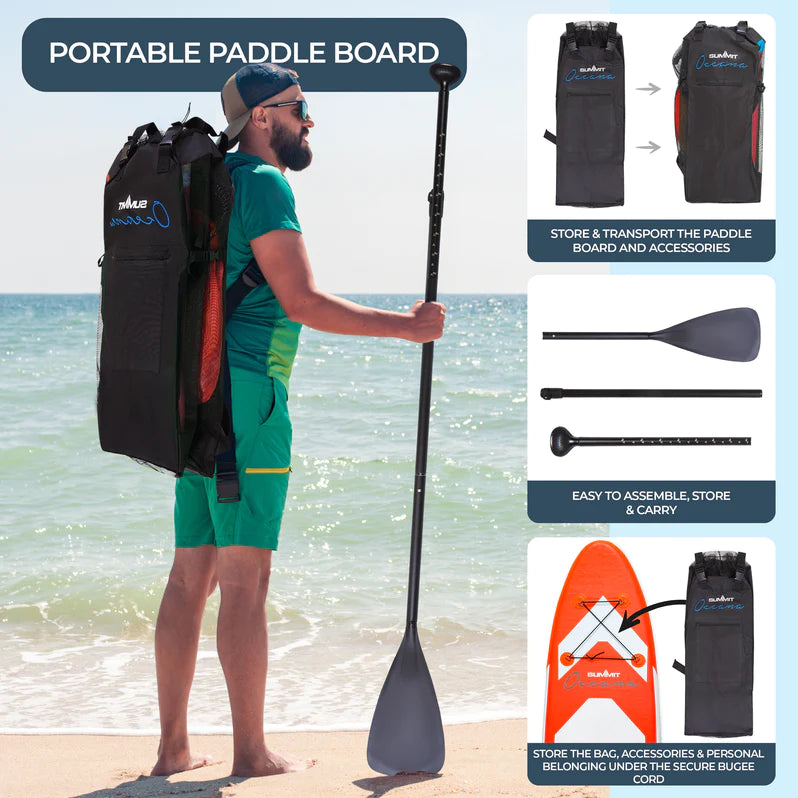 Summit Oceana 10ft Paddleboard SUP Red Kit