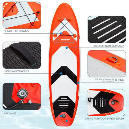 Summit Oceana 10ft Paddleboard SUP Red Kit