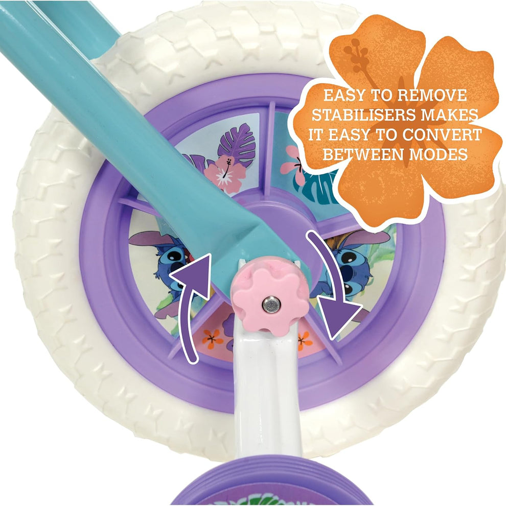 Disney Stitch My First Bike 2 in 1 Balance Bike with Pedals – Straight ...
