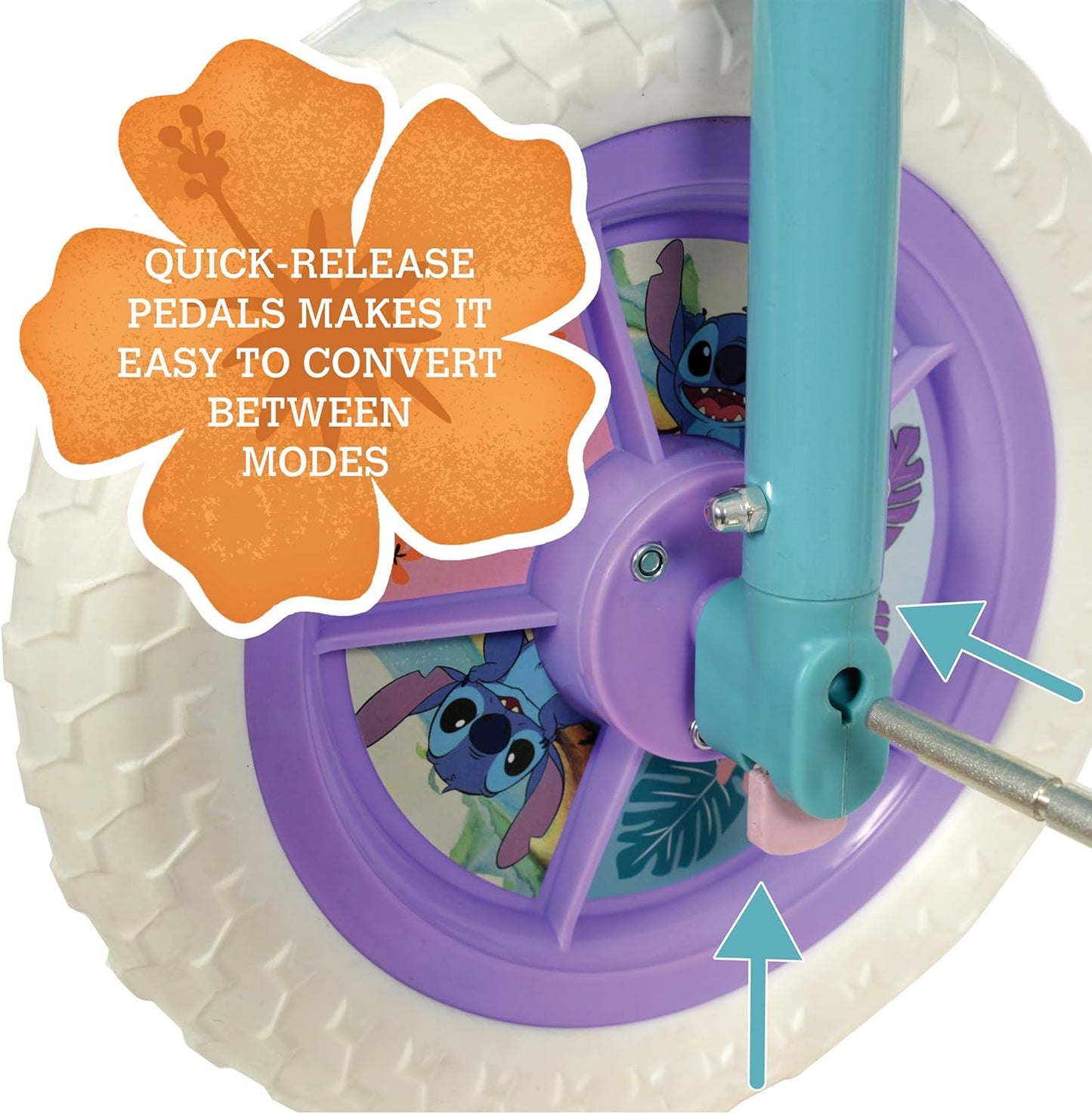 Disney Stitch Bike 2 in 1 Balance Bike with Pedals