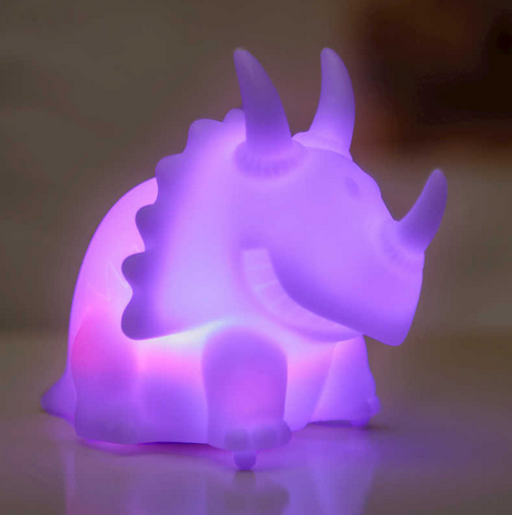 Colorful Dino Night Lights 3 Pack Lamp Kids Bedroom Xmas Decor