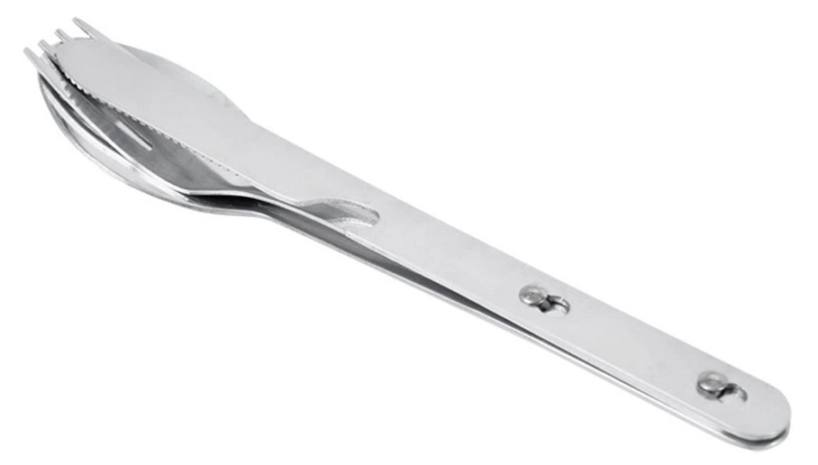 Milestone Camping Utensil Fork Knife Spoon Bottle Opener Cutlery Set