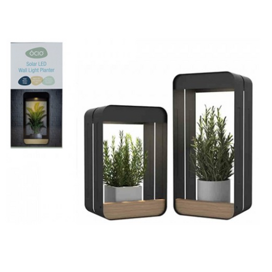 Summit Ocio Solar Wall Light & Planter