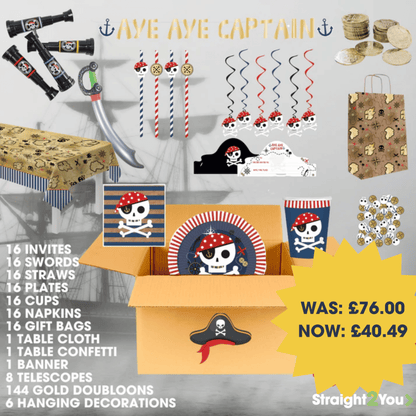 273pcs Pirates' Treasure Island Complete Birthday Party in a Box