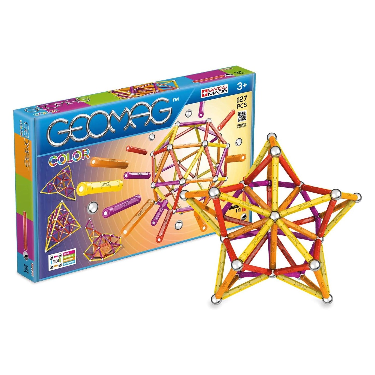 Geomag 264 Magnetic Colour Construction Set 127 Pcs