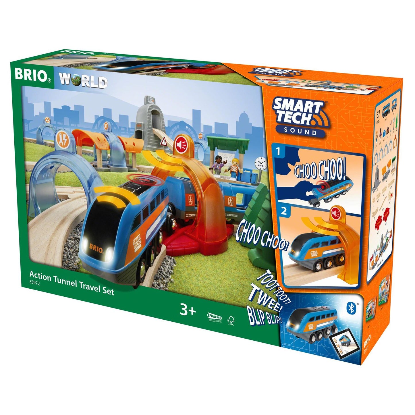 BRIO World - Smart Tech Sound - Action Tunnel Travel Set