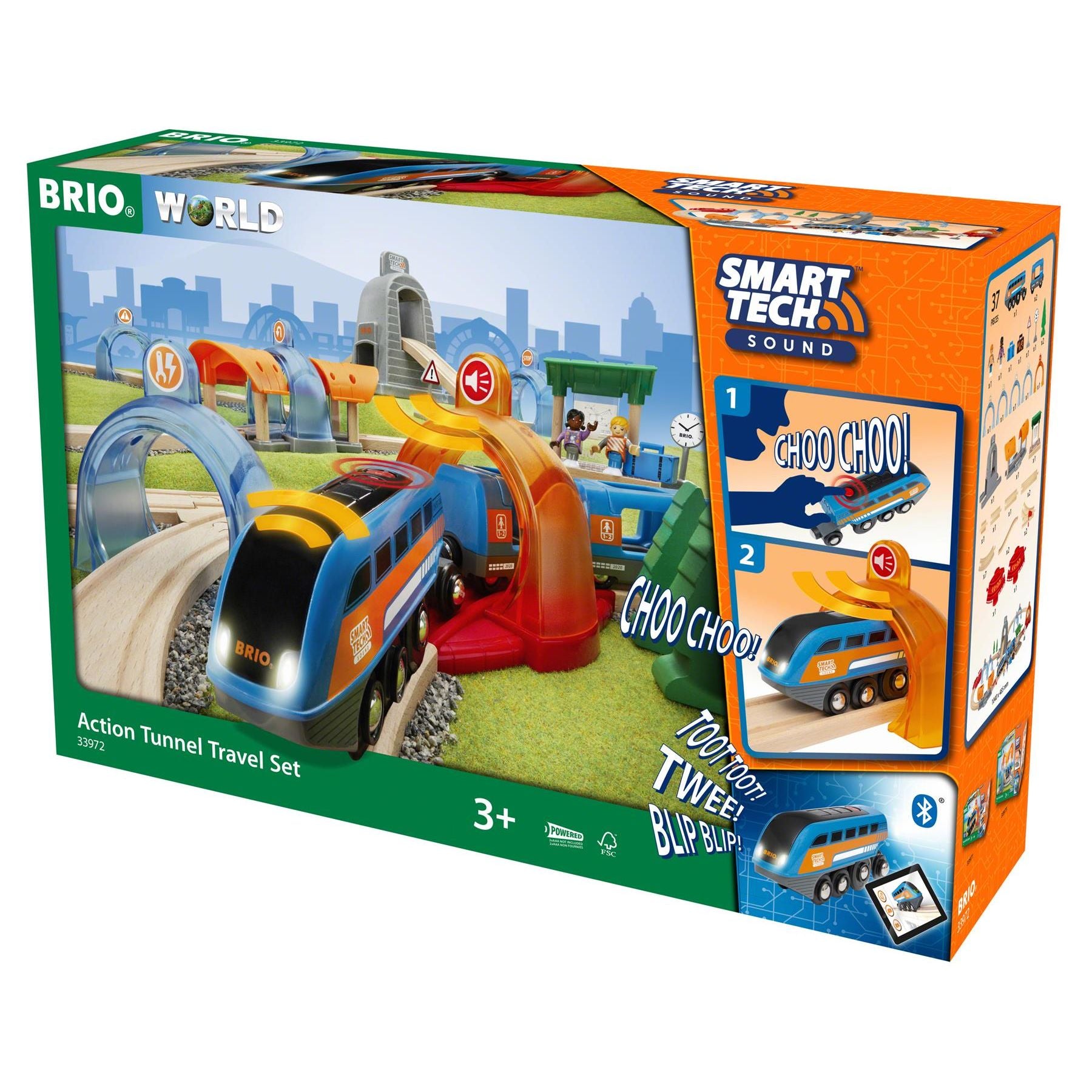 BRIO World - Smart Tech Sound - Action Tunnel Travel Set