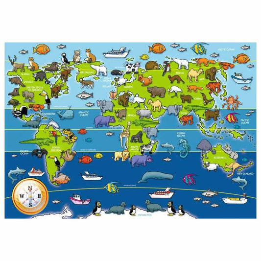 Animals of the World Giant Floor Puzzle, 60pc