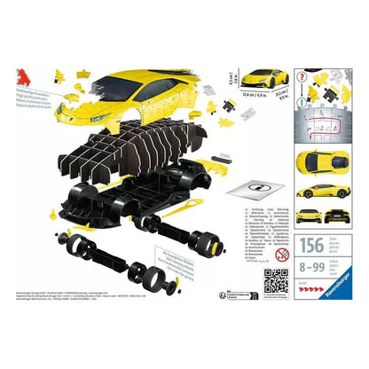 Lamborghini Huracan 3D Puzzle 108pc Yellow