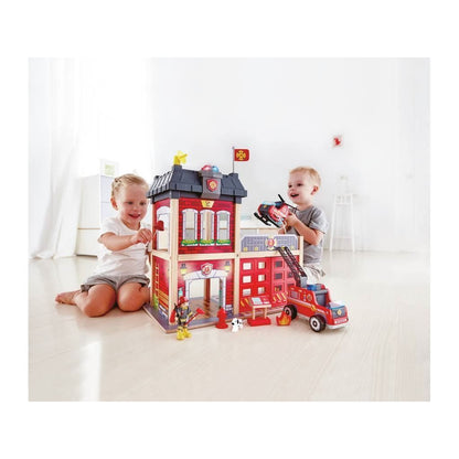 Hape Fire Station Wooden Playset