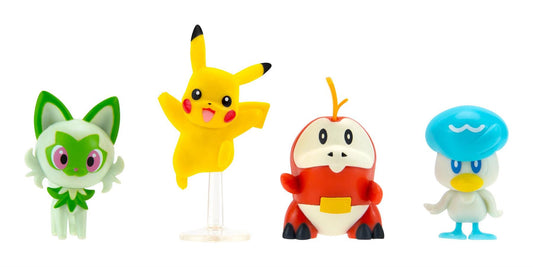 Pokémon Paldea Starters (Sprigatito, Fuecoco and Quaxly) and Pikachu Battle Figure 4-Pack
