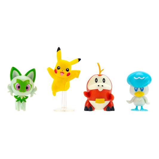 Pokémon Paldea Starters (Sprigatito, Fuecoco and Quaxly) and Pikachu Battle Figure 4-Pack