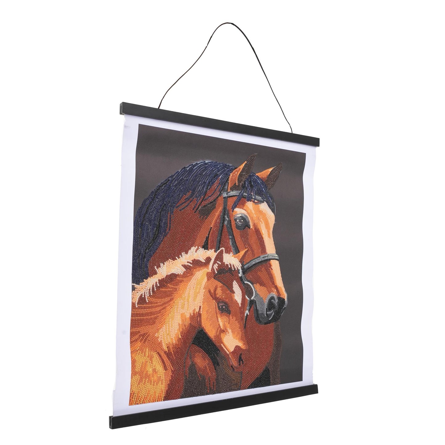 Chestnut Mares 35x45cm Crystal Art Scroll