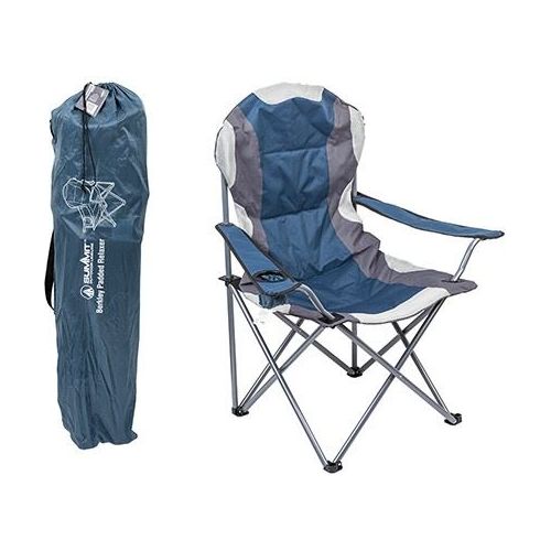 Summit Berkley Padded Relaxer High Back Camping Chair Indigo Blue