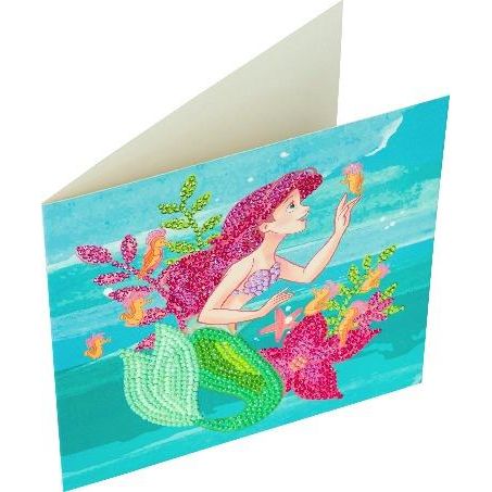 Disney Ariel 18x18cm Crystal Art Card