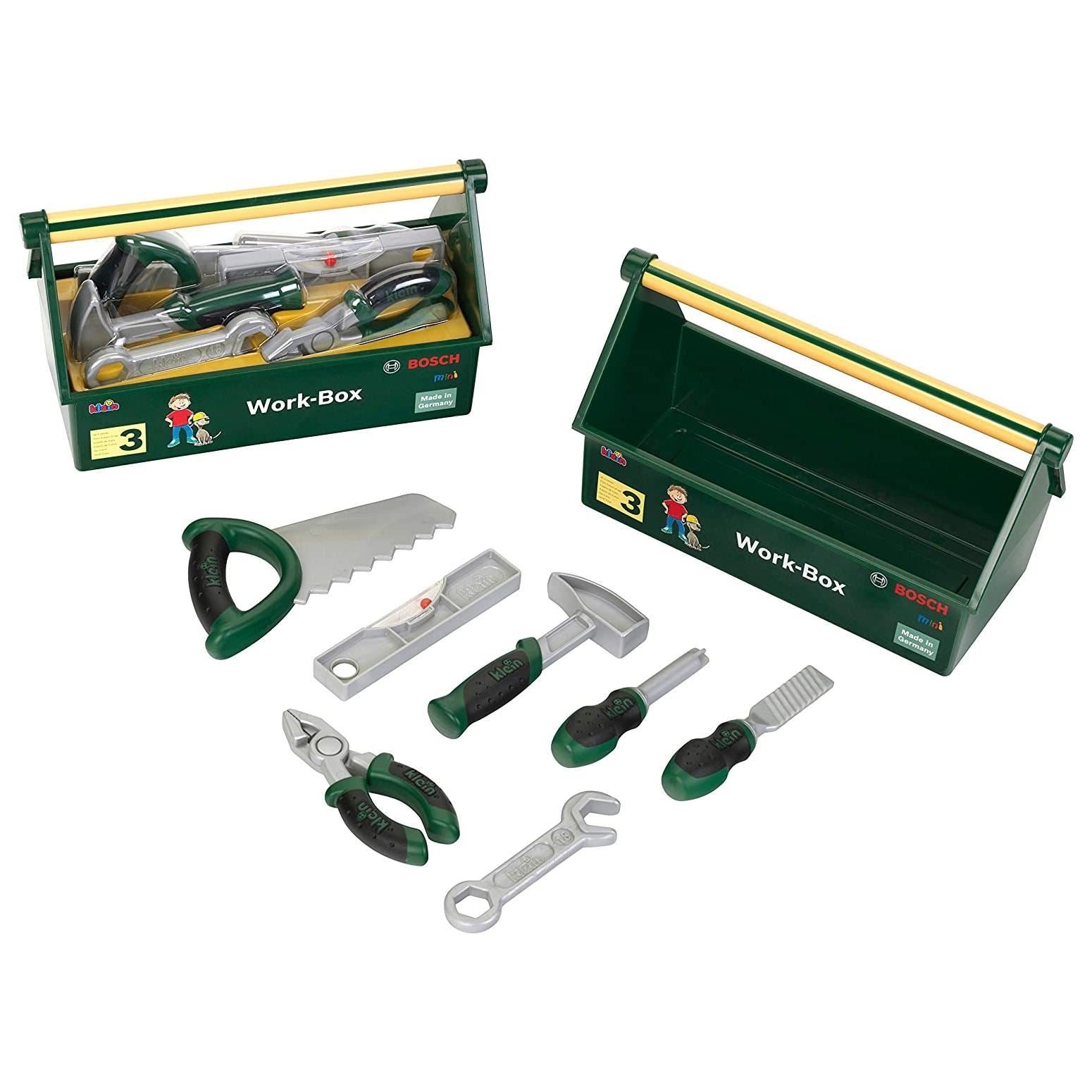 Tool Box, 7- Part Tool Kit, Toy for Children Aged 3 Years and up , BOSCH Tool Work Boxbench, Toolbox, your little builder, builder, Work
