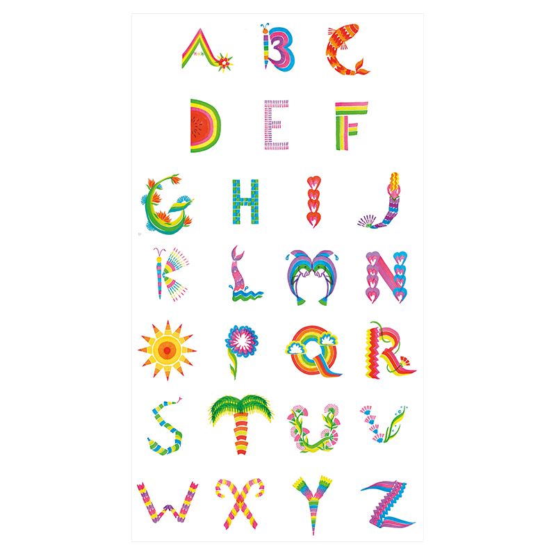 Rainbow Brush Letter Set