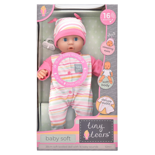 Tiny Tears 15'' Baby Soft Tiny Tears with 16 Sounds