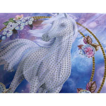 Unicorn Garland 18x18cm Crystal Art Card