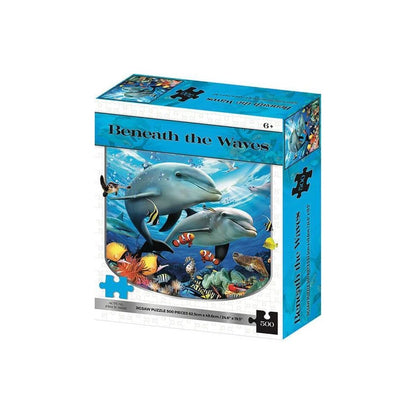 Beneath The Waves Dolphins Kids Adults Jigsaw Puzzle