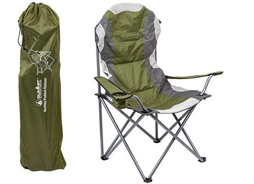 Summit Berkley Padded Relaxer High Back Camping Chair Forest Green