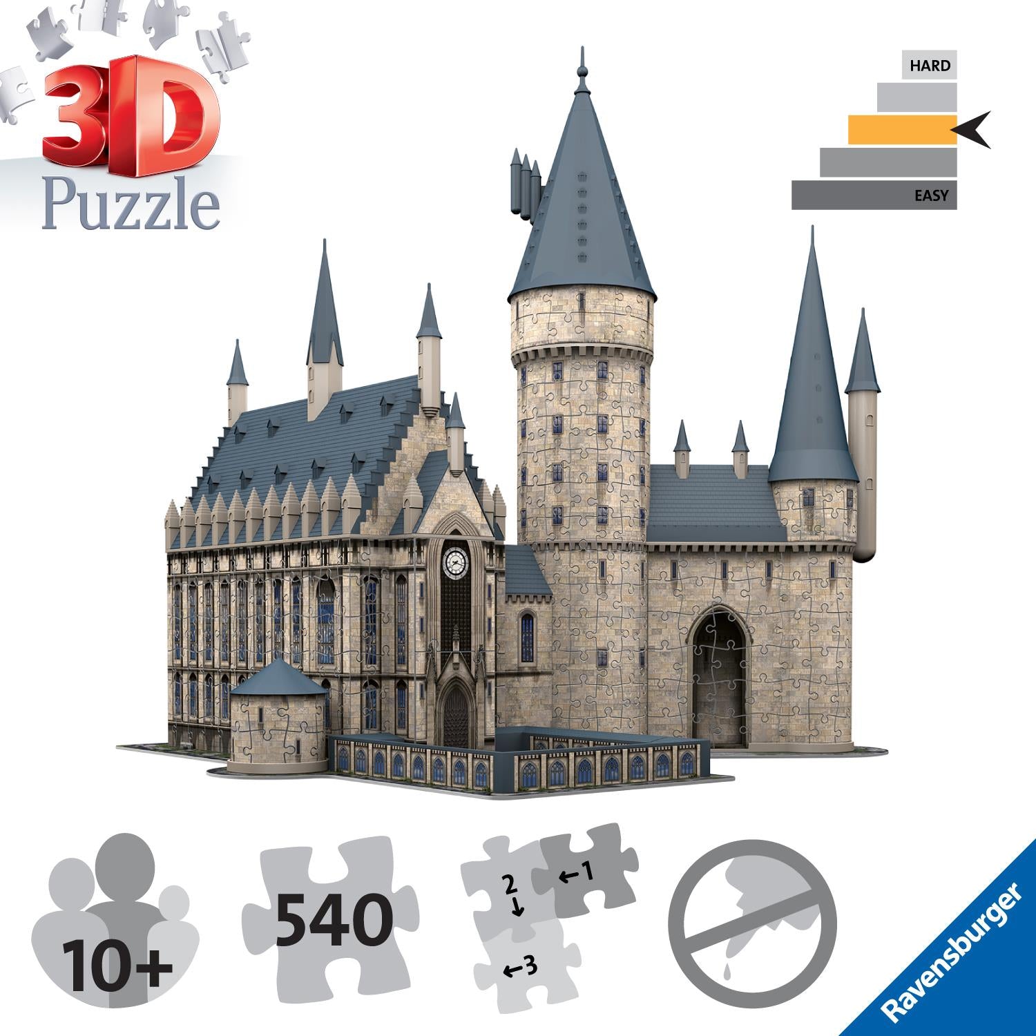 Harry Potter Hogwarts 3D Puzzle, 540pc