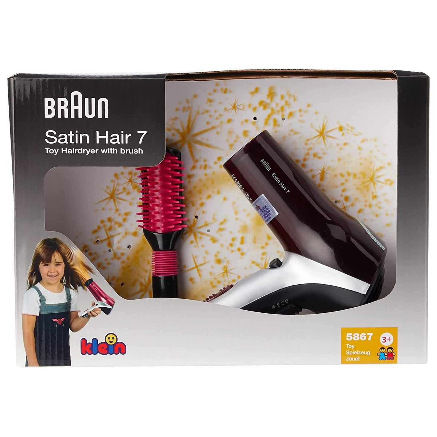 Toy Braun satin hair hairdryer with brush – Straight You
