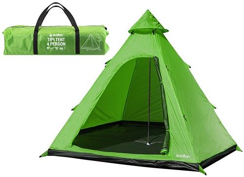 Summit Hydrahalt 4 Person Tipi Tent Lime Green