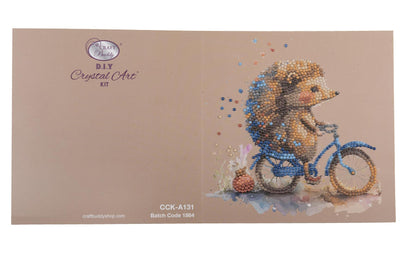 Hedgehog 18x18cm Crystal Art Card