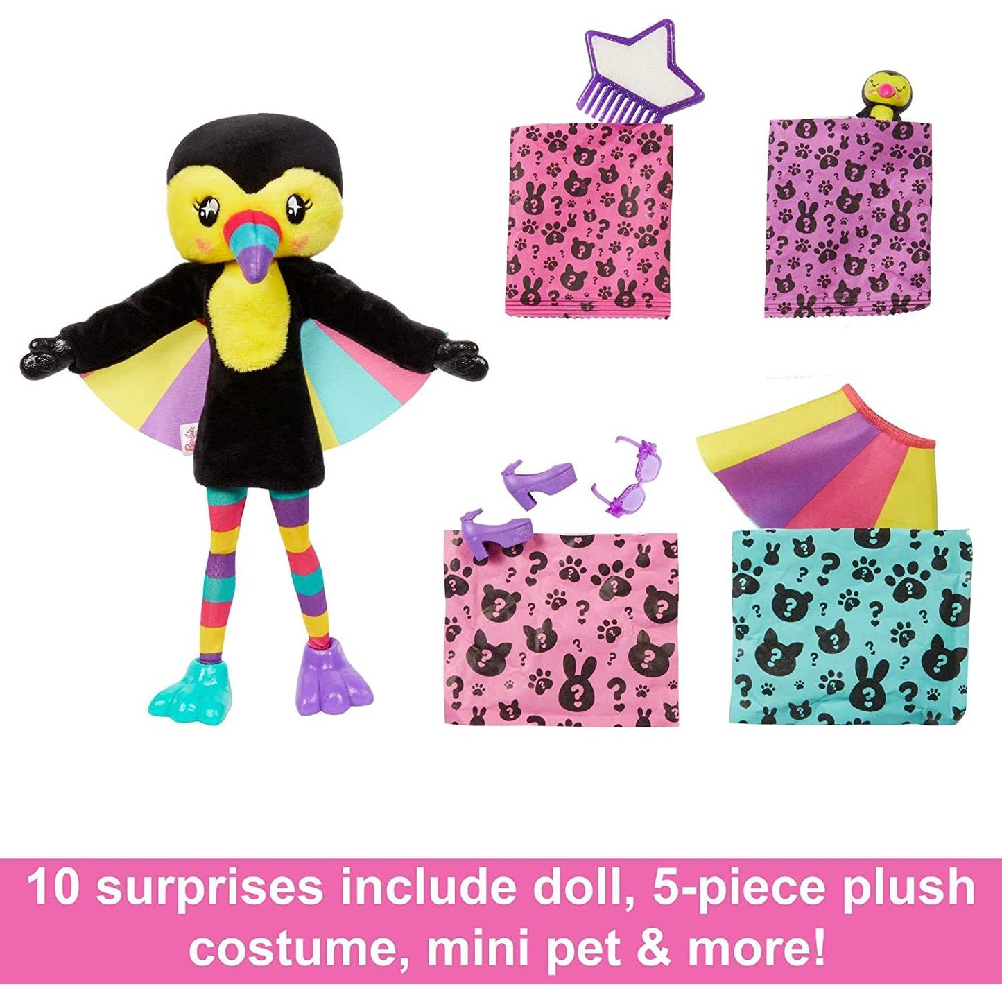 Barbie Dolls and Accessories, Cutie Reveal Doll with Tiger Plush Costume & 10 Surprises Including Color Change, Jungle Series, Cutie Reveal Doll with Monkey Plush Costume, Barbie Dolls and Accessories, Cutie Reveal Doll with Toucan Plush Costume & 10 Surprises Including Color Change, Jungle Series, official licensed barbie toy, barbie's iconic home, make your own, barbie doll, spencer doll, chelsey doll, barbie, skipper, barbie beach, barbie beach house, barbie beach house, barbie beach bungalow, barbie bea