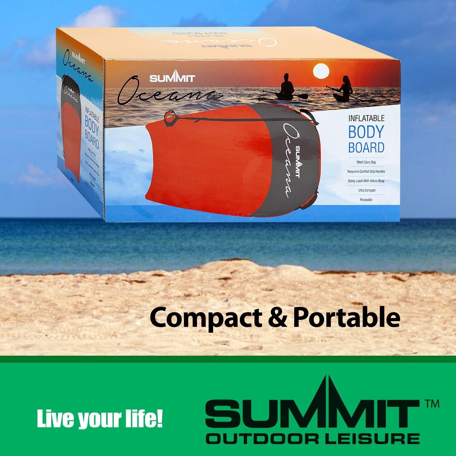 Summit Oceana Single Inflatable Bodyboard Red