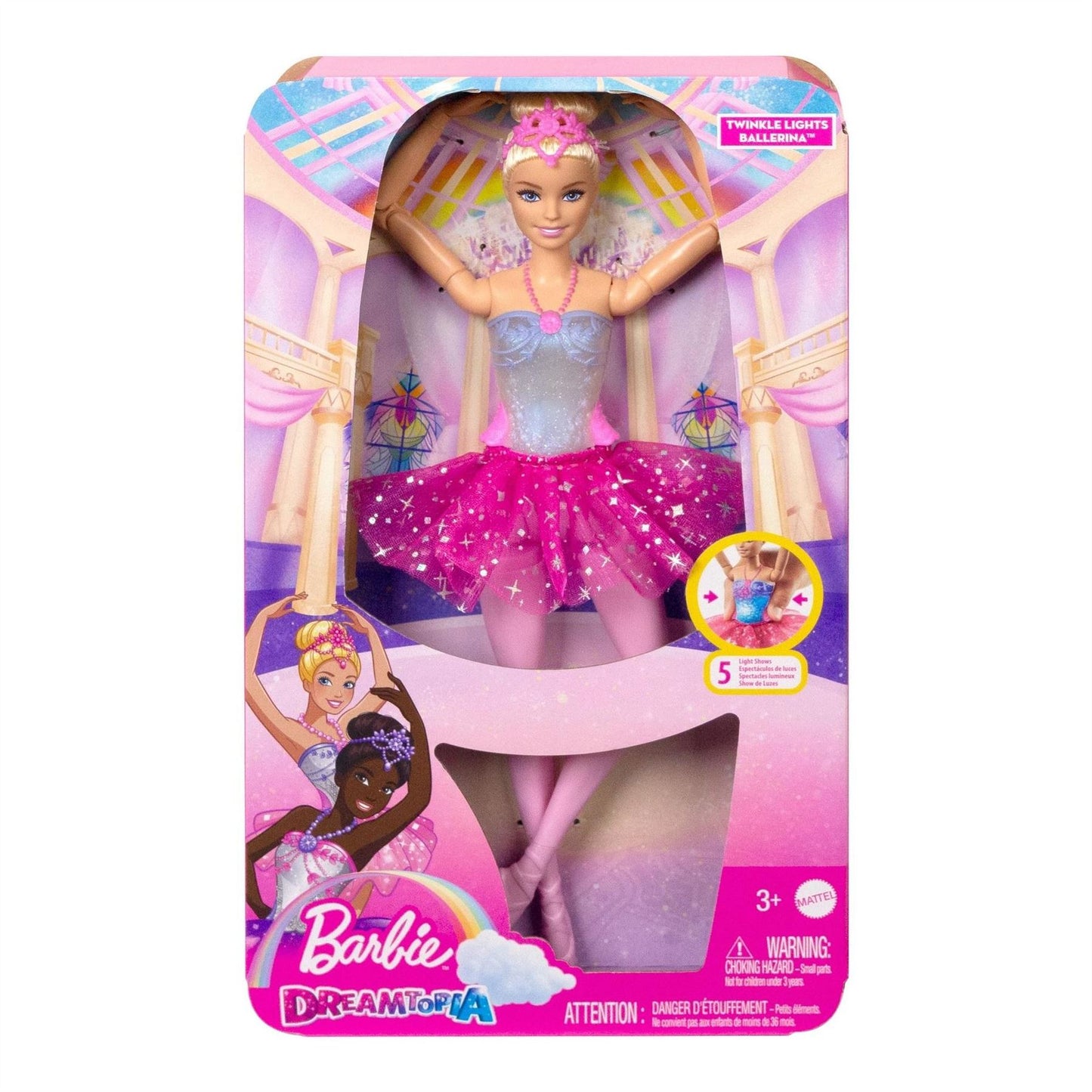 Barbie Twinkle Lights Feature Ballerina Doll - 29cm, Barbie Doll, Magical Ballerina Doll | Blonde Hair, Light-Up Feature, Tiara and Pink Tutu, Ballet Dancing, Poseable, Kids Toys, official licensed barbie toy, barbie's iconic home, make your own, barbie doll, spencer doll, Chelsea doll, barbie, skipper, barbie beach, barbie beach house, barbie beach house, barbie beach bungalow, barbie beach doll, barbie beach house with pool, barbie beach cruiser, mega bloks barbie beach house, barbie beach towel, barbie b