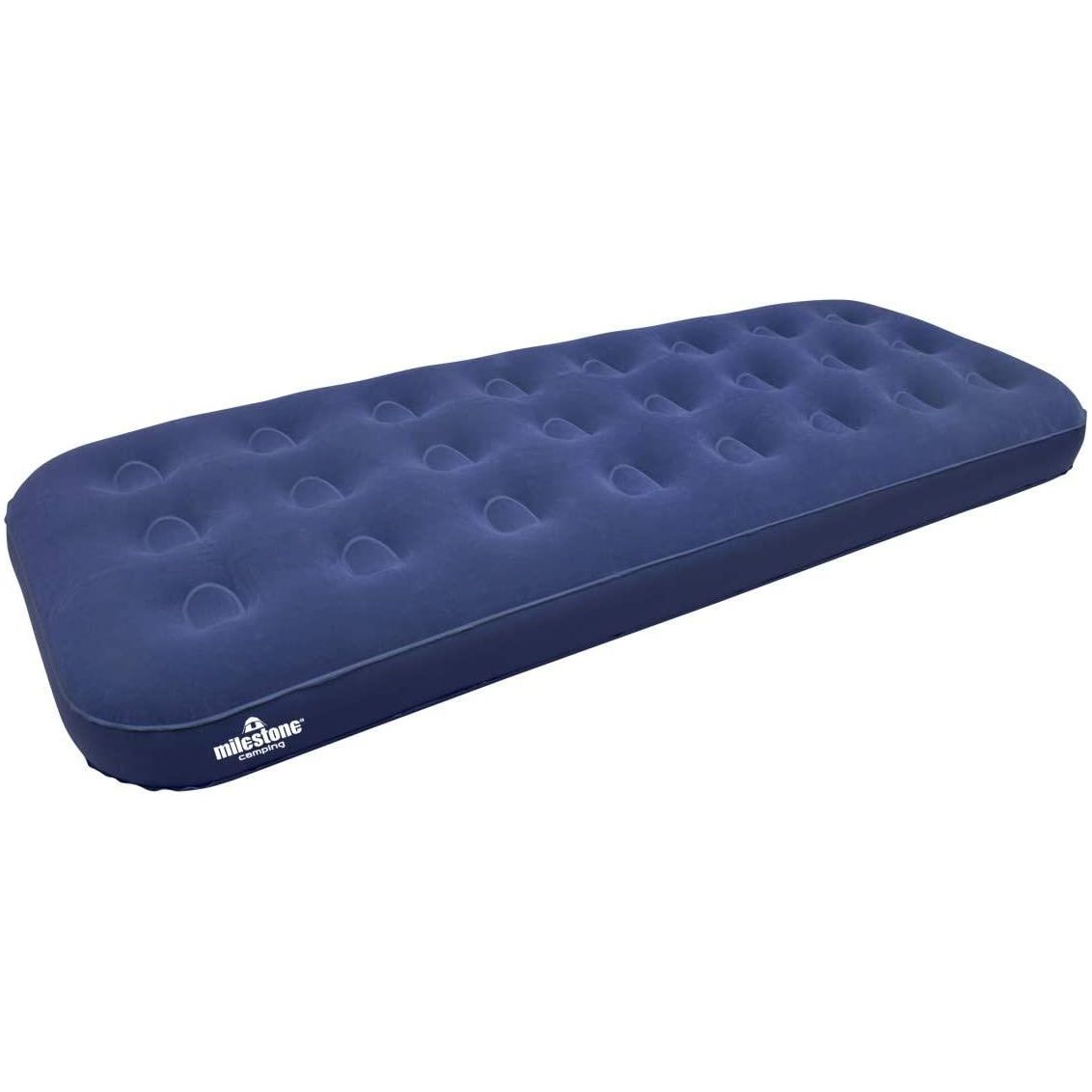 Milestone Airbed Camping Flocked Single Air Bed