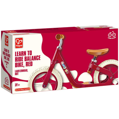 Hape Learn to Ride Balance Bike Red