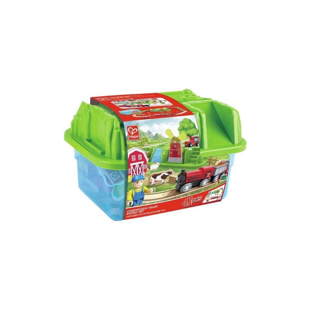 Hape Country Train Bucket 41 Piece Set