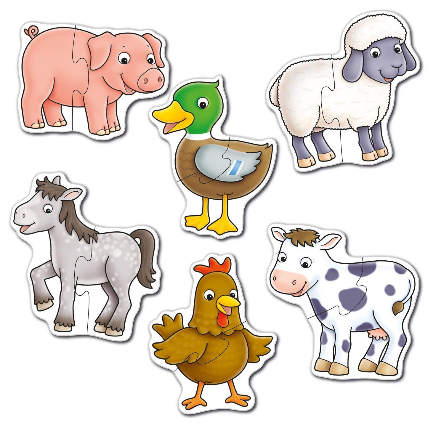 Orchard Toys Farmyard Six 2-Piece Puzzles