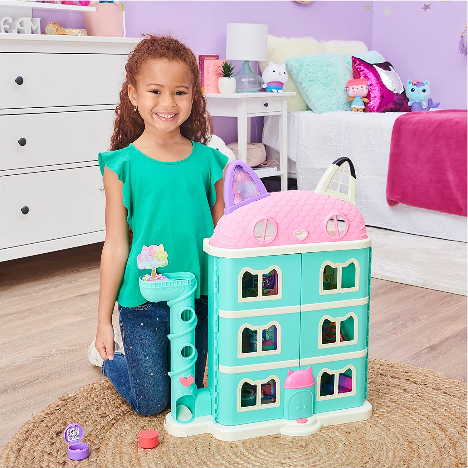 Gabby’s Purrfect Dollhouse, Gabby, Pandy Paws, MerCat, Cakey Cat, Kitty Fairy, CatRat and Baby Box Cat, Gabby's Dollhouse, Dollhouse Delivery