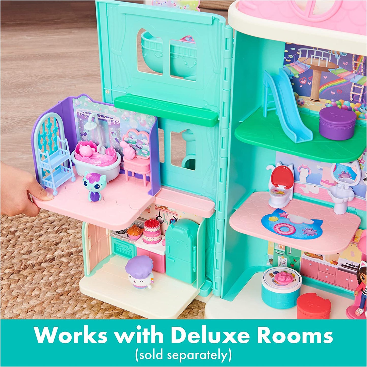 Gabby’s Purrfect Dollhouse, Gabby, Pandy Paws, MerCat, Cakey Cat, Kitty Fairy, CatRat and Baby Box Cat, Gabby's Dollhouse, Dollhouse Delivery