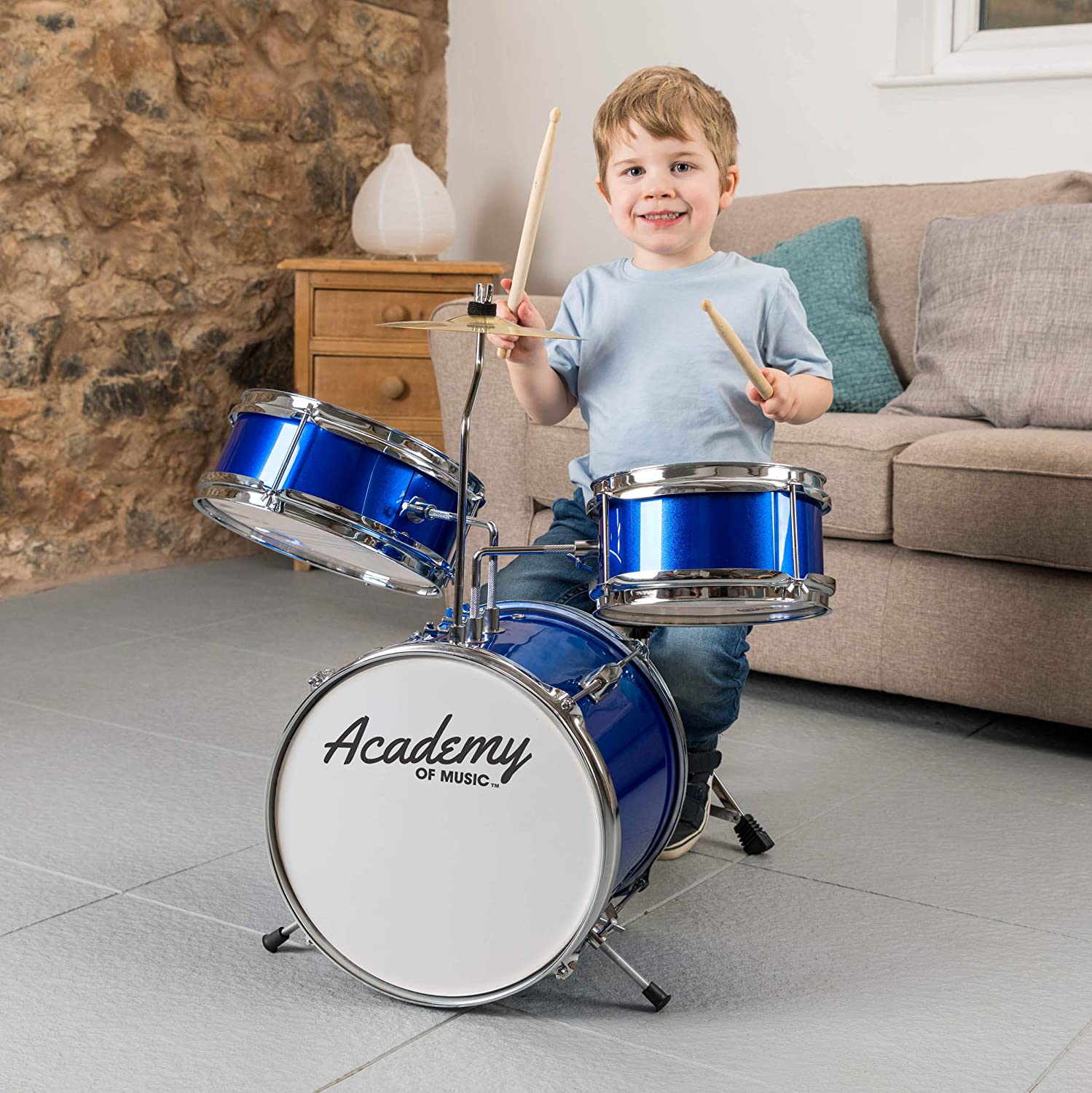 Academy of Music 3 Piece Drum Kit For Children