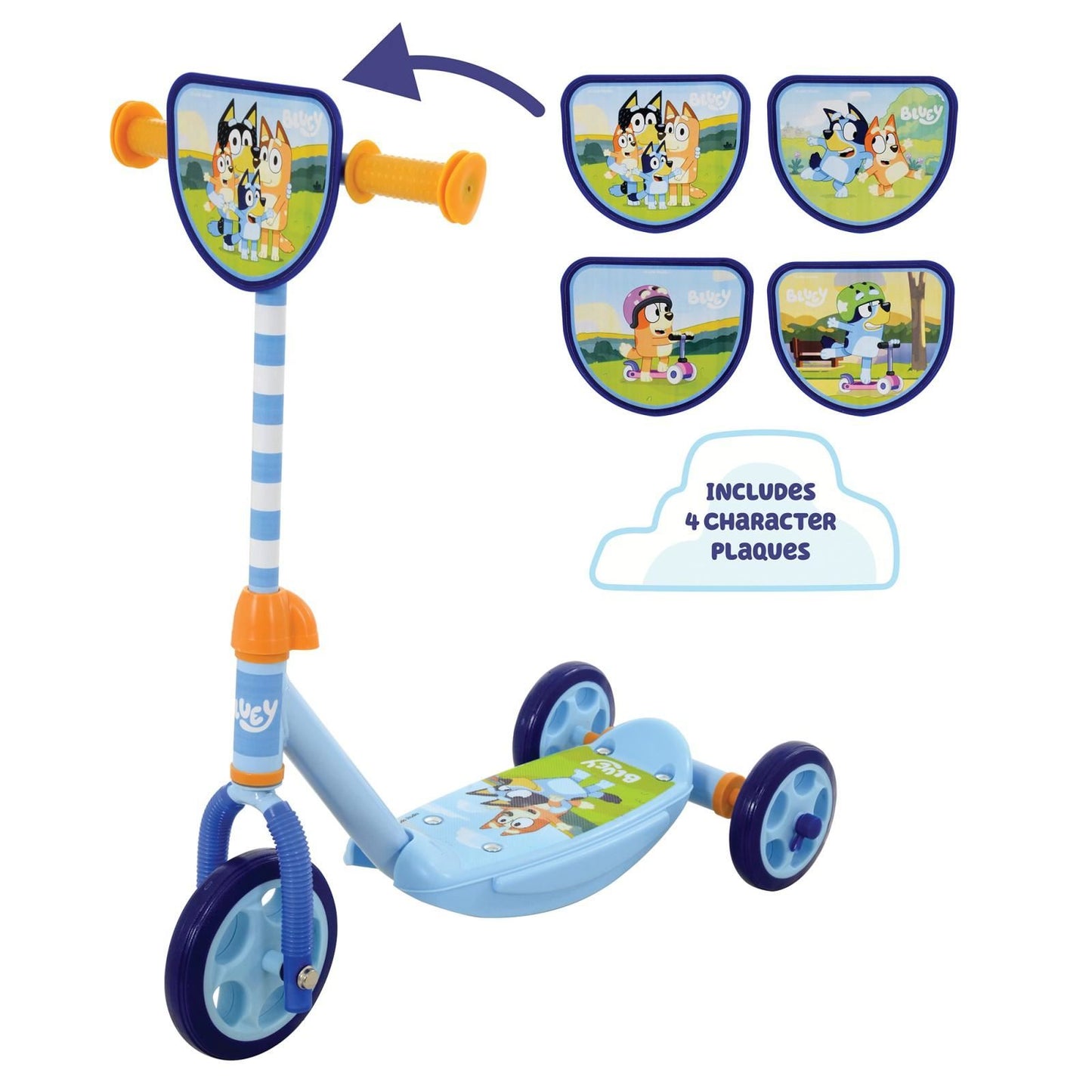 Bluey Switch It Multi Character Tri-Scooter