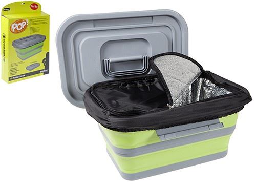 Summit Collapsible Cool Box 18L Lime/Grey
