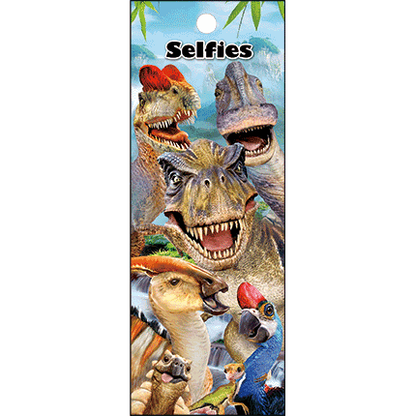 Lenticular Super 3D Selfies Dino Bookmark Kids Adults Novelty Gift