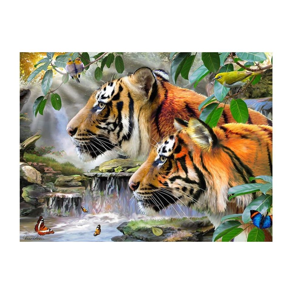 Early Morning In Bengal Wild Tigers 1000 Pieces Jigsaw Puzzle UK