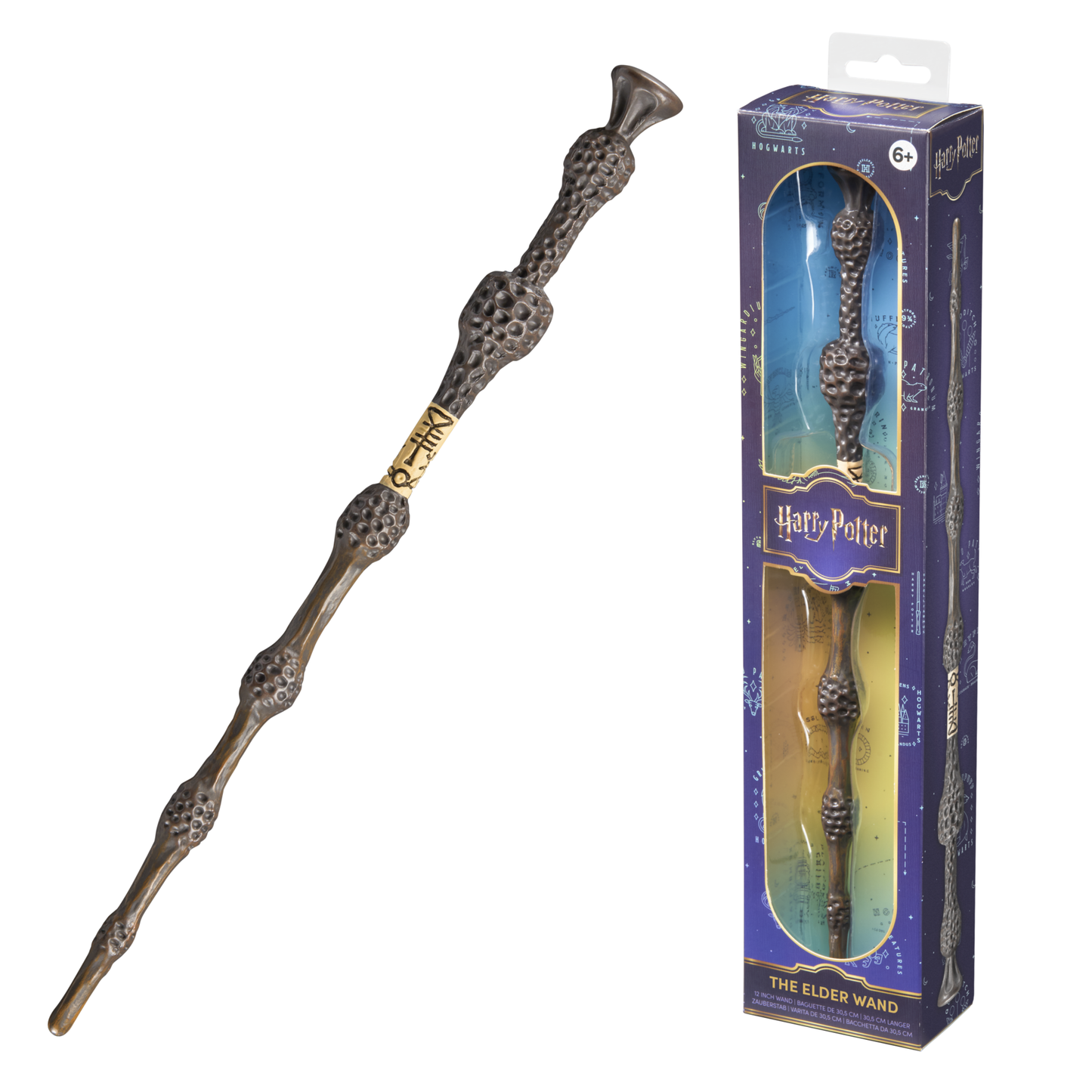 Harry Potter Elder Wand with packaging on a white background