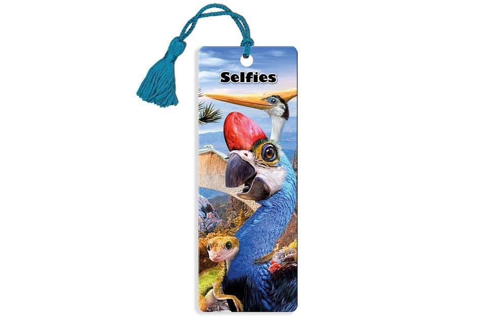 Lenticular Super 3D Selfies Oviraptor Bookmark Kids Adults Novelty Gift