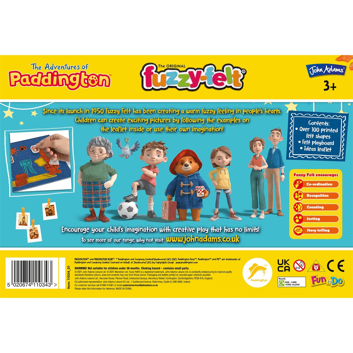 Paddington Bear Fuzzy Felt