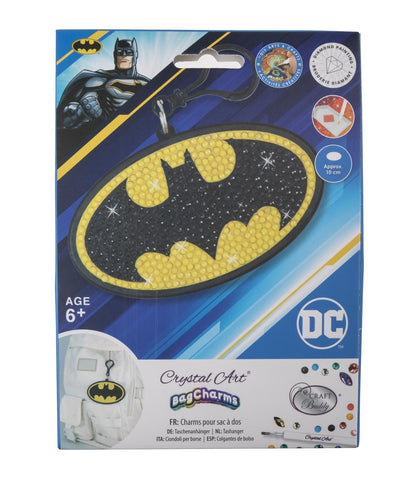 DC Batman Crystal Art Backpack Charm Kit