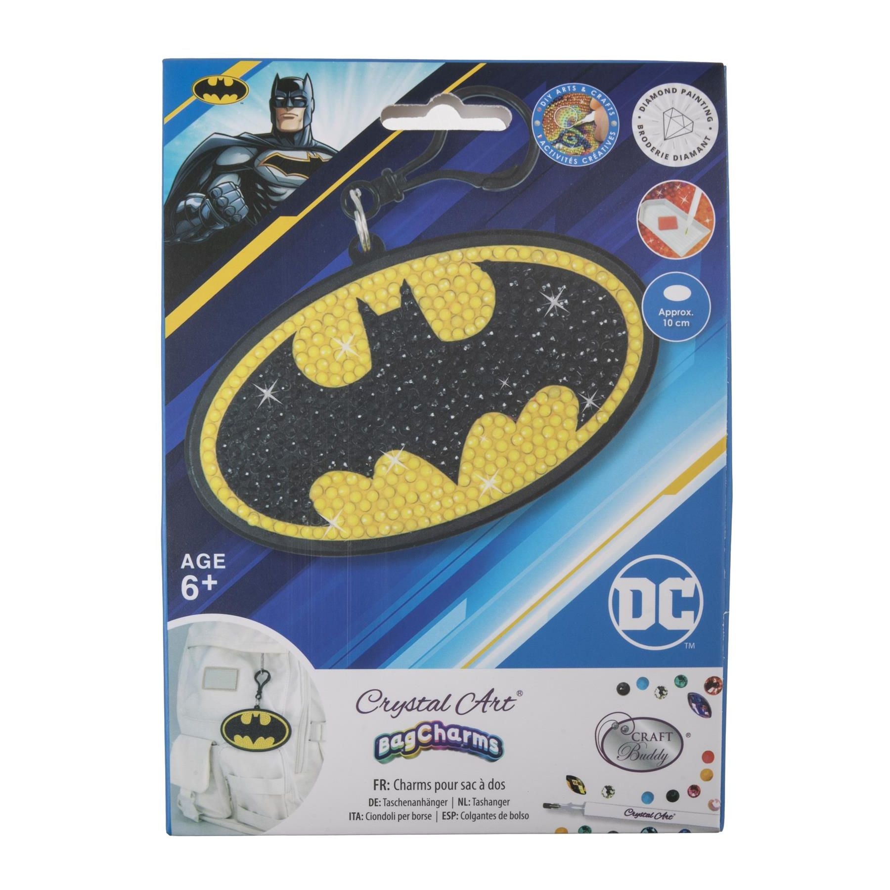 DC Batman Crystal Art Backpack Charm Kit