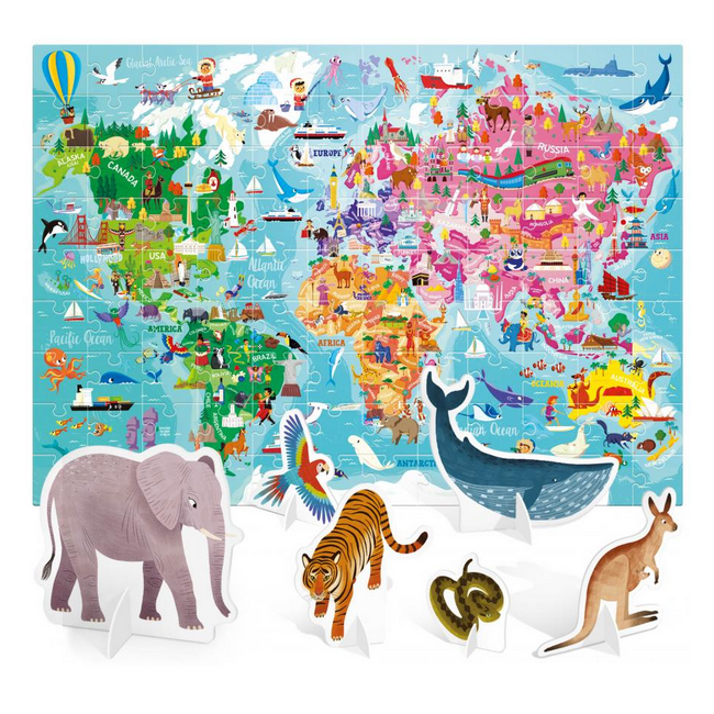 Kids Educational World Tour Giant Puzzle 108 Pieces